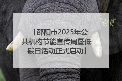 邵阳市2025年公共机构节能宣传周暨低碳日活动正式启动