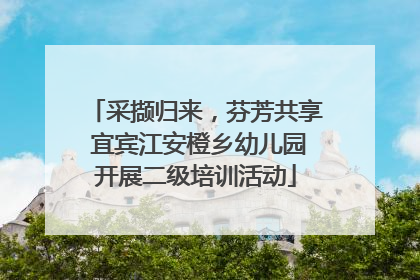 采撷归来，芬芳共享 宜宾江安橙乡幼儿园开展二级培训活动