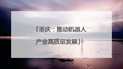 重庆：推动机器人产业高质量发展