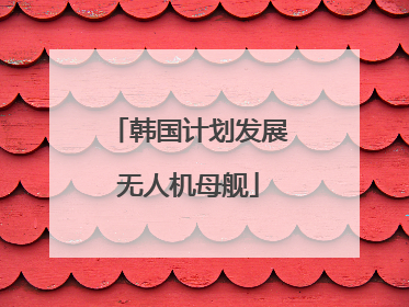 韩国计划发展无人机母舰