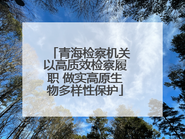 青海检察机关以高质效检察履职 做实高原生物多样性保护