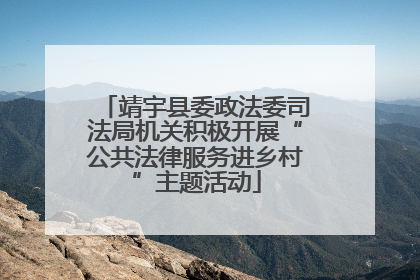 靖宇县委政法委司法局机关积极开展“公共法律服务进乡村”主题活动