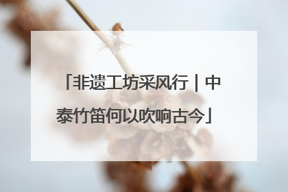 非遗工坊采风行｜中泰竹笛何以吹响古今