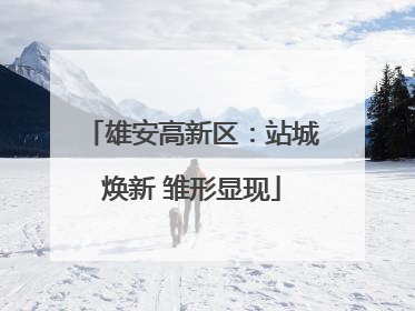 雄安高新区：站城焕新 雏形显现