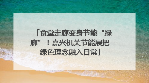 食堂走廊变身节能“绿廊”！嘉兴机关节能展把绿色理念融入日常