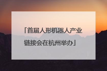 首届人形机器人产业链接会在杭州举办