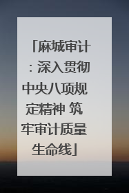 麻城审计：深入贯彻中央八项规定精神 筑牢审计质量生命线