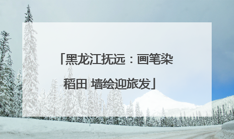 黑龙江抚远：画笔染稻田 墙绘迎旅发