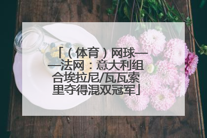 （体育）网球——法网：意大利组合埃拉尼/瓦瓦索里夺得混双冠军