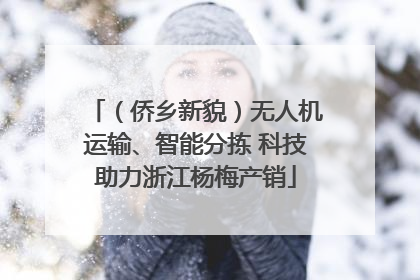 （侨乡新貌）无人机运输、智能分拣 科技助力浙江杨梅产销