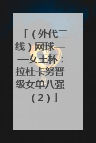 （外代二线）网球——女王杯：拉杜卡努晋级女单八强（2）