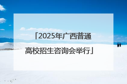 2025年广西普通高校招生咨询会举行