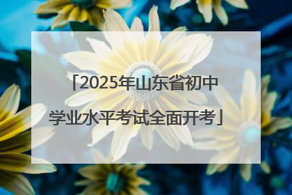 2025年山东省初中学业水平考试全面开考