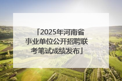 2025年河南省事业单位公开招聘联考笔试成绩发布