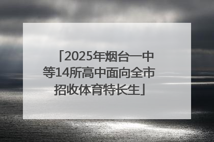 2025年烟台一中等14所高中面向全市招收体育特长生