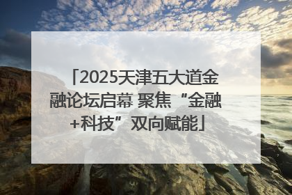 2025天津五大道金融论坛启幕 聚焦“金融+科技”双向赋能