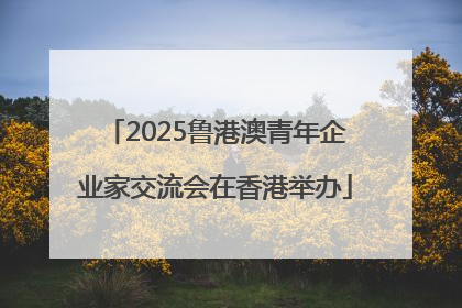 2025鲁港澳青年企业家交流会在香港举办