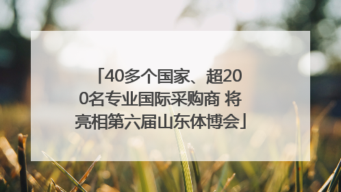 40多个国家、超200名专业国际采购商 将亮相第六届山东体博会