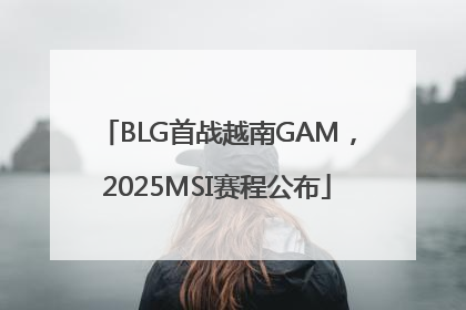 BLG首战越南GAM，2025MSI赛程公布